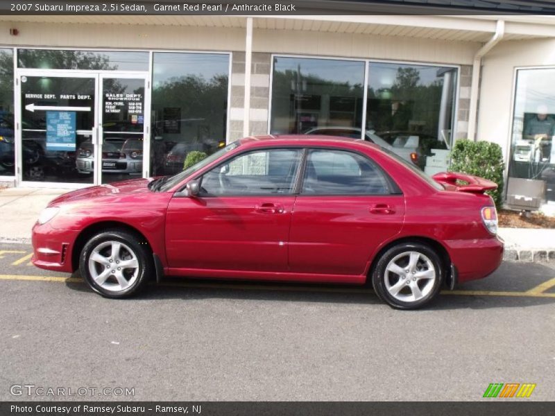 Garnet Red Pearl / Anthracite Black 2007 Subaru Impreza 2.5i Sedan