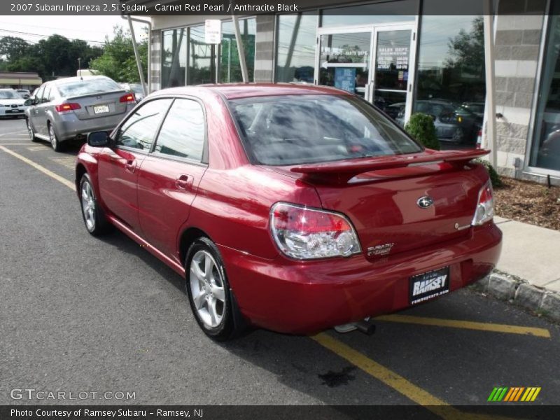 Garnet Red Pearl / Anthracite Black 2007 Subaru Impreza 2.5i Sedan