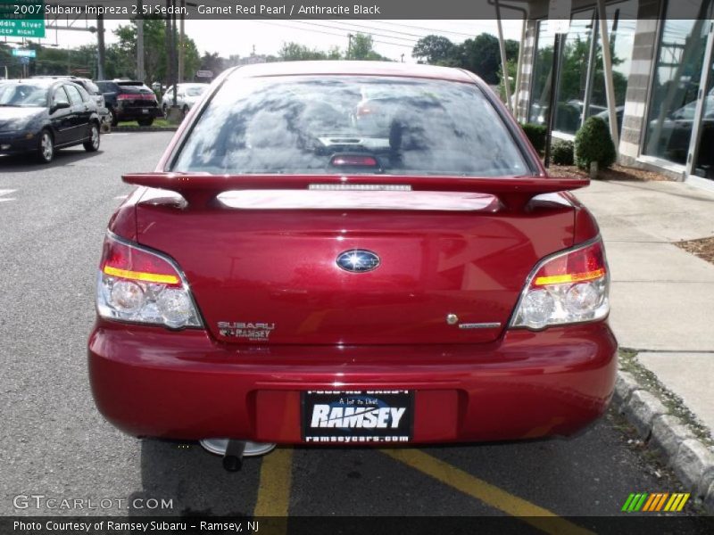 Garnet Red Pearl / Anthracite Black 2007 Subaru Impreza 2.5i Sedan