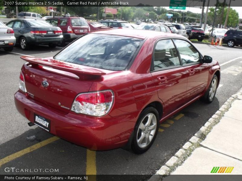 Garnet Red Pearl / Anthracite Black 2007 Subaru Impreza 2.5i Sedan
