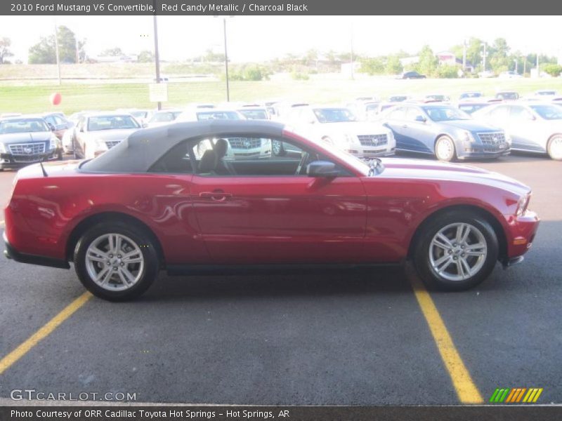 Red Candy Metallic / Charcoal Black 2010 Ford Mustang V6 Convertible