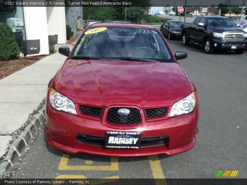 Garnet Red Pearl / Anthracite Black 2007 Subaru Impreza 2.5i Sedan