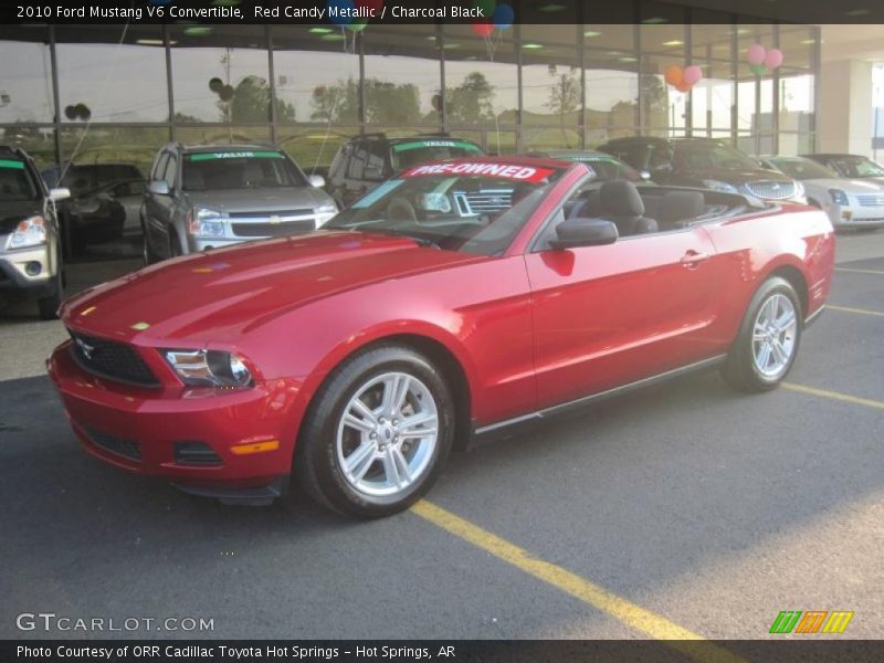 Red Candy Metallic / Charcoal Black 2010 Ford Mustang V6 Convertible