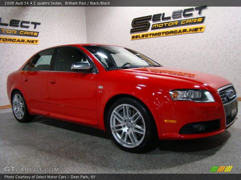 Brilliant Red / Black/Black 2008 Audi S4 4.2 quattro Sedan