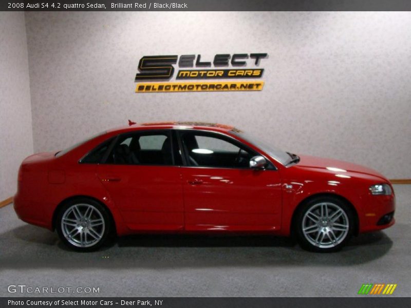 Brilliant Red / Black/Black 2008 Audi S4 4.2 quattro Sedan