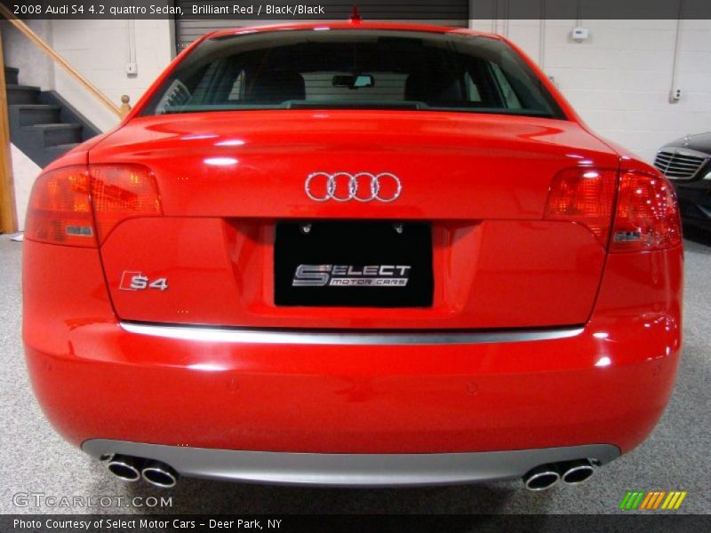 Brilliant Red / Black/Black 2008 Audi S4 4.2 quattro Sedan