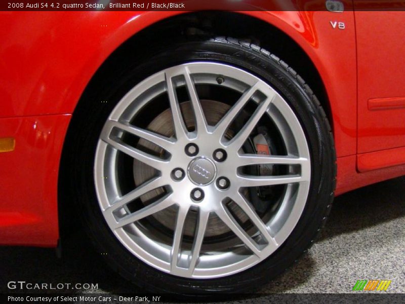 Brilliant Red / Black/Black 2008 Audi S4 4.2 quattro Sedan