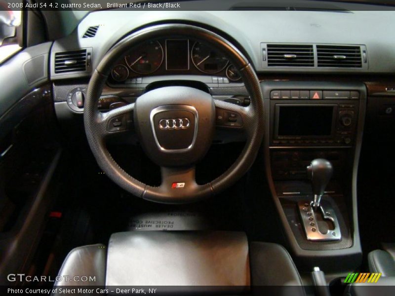 Brilliant Red / Black/Black 2008 Audi S4 4.2 quattro Sedan