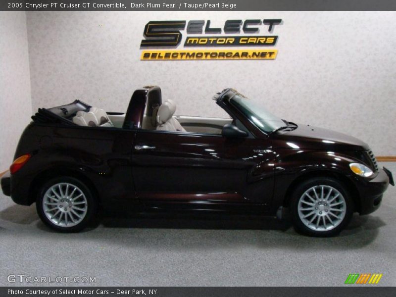 Dark Plum Pearl / Taupe/Pearl Beige 2005 Chrysler PT Cruiser GT Convertible