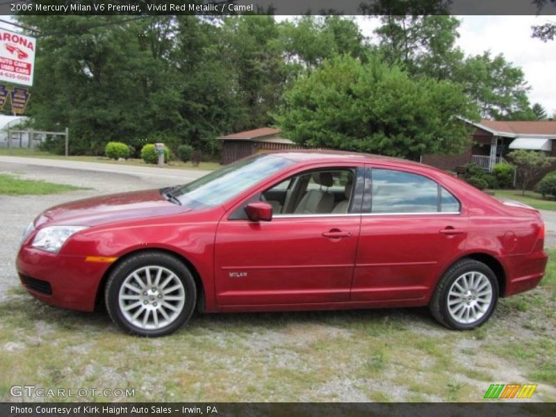 Vivid Red Metallic / Camel 2006 Mercury Milan V6 Premier