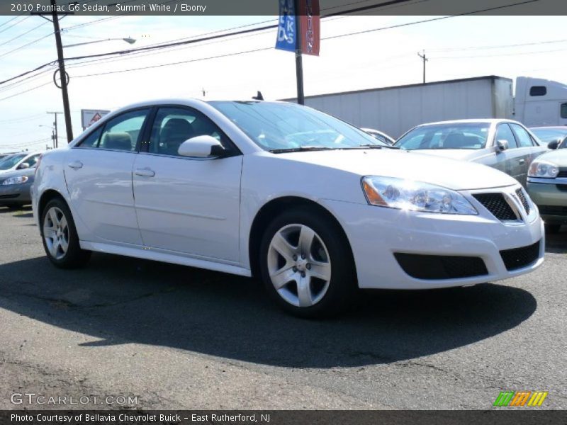 Summit White / Ebony 2010 Pontiac G6 Sedan