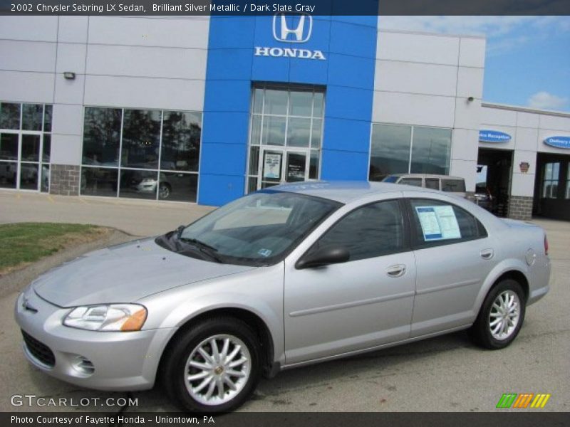 Brilliant Silver Metallic / Dark Slate Gray 2002 Chrysler Sebring LX Sedan