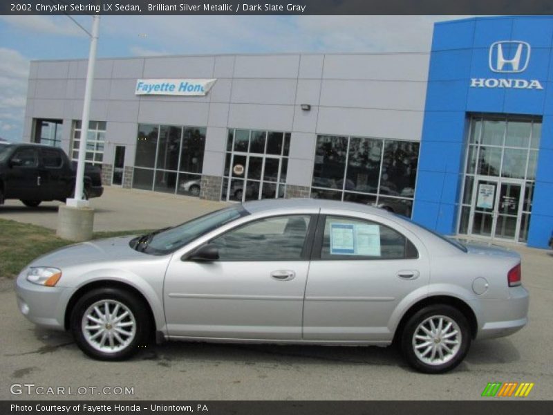Brilliant Silver Metallic / Dark Slate Gray 2002 Chrysler Sebring LX Sedan