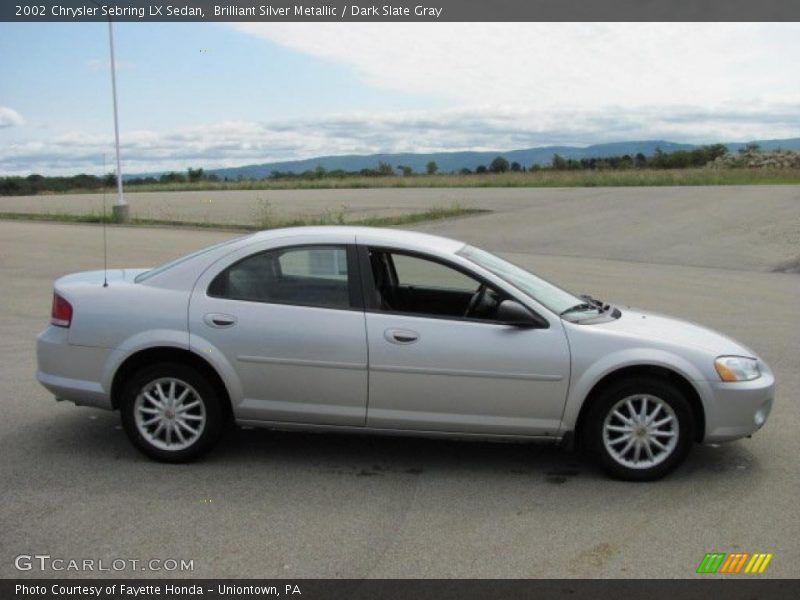 Brilliant Silver Metallic / Dark Slate Gray 2002 Chrysler Sebring LX Sedan