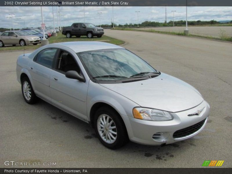 Brilliant Silver Metallic / Dark Slate Gray 2002 Chrysler Sebring LX Sedan