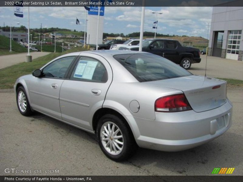 Brilliant Silver Metallic / Dark Slate Gray 2002 Chrysler Sebring LX Sedan