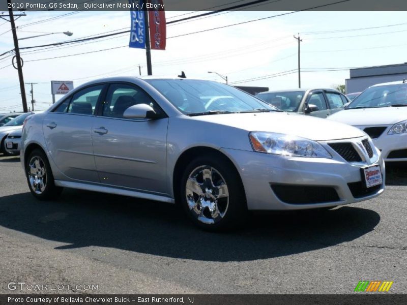 Quicksilver Metallic / Ebony 2010 Pontiac G6 Sedan