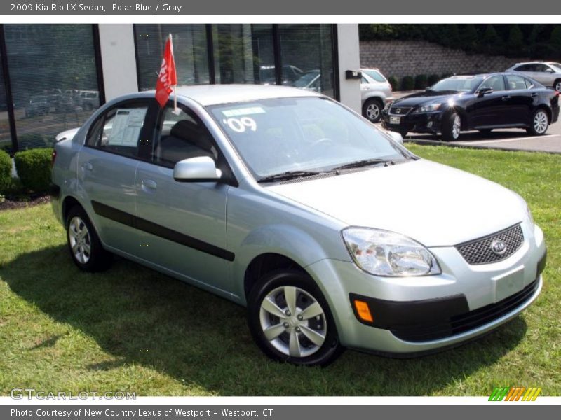 Polar Blue / Gray 2009 Kia Rio LX Sedan