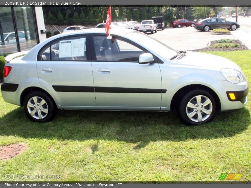 Polar Blue / Gray 2009 Kia Rio LX Sedan