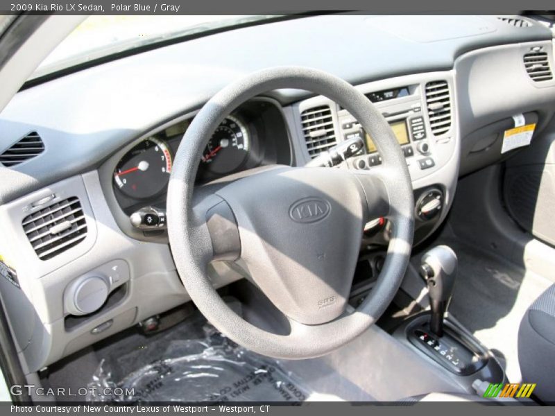 Polar Blue / Gray 2009 Kia Rio LX Sedan