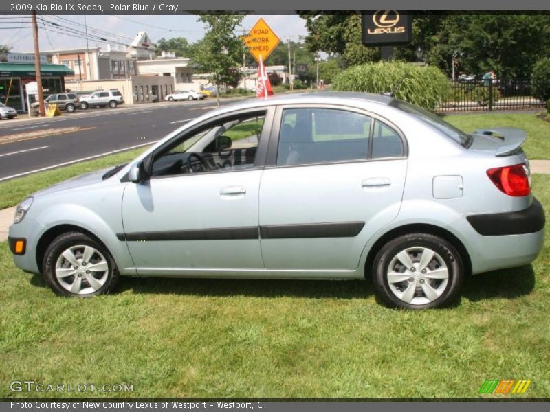 Polar Blue / Gray 2009 Kia Rio LX Sedan