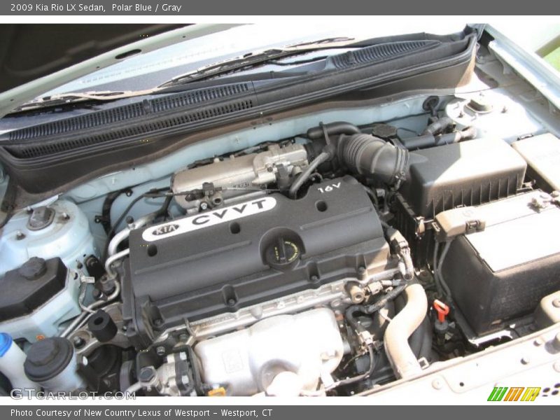 Polar Blue / Gray 2009 Kia Rio LX Sedan