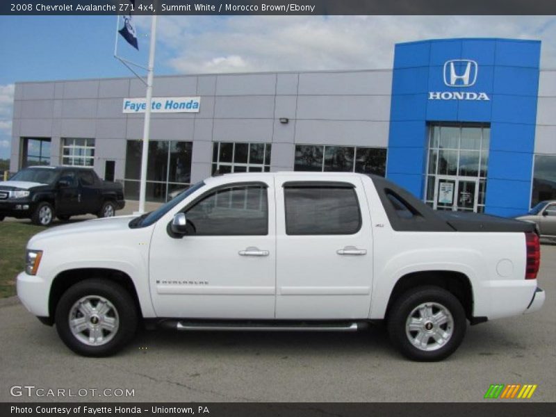 Summit White / Morocco Brown/Ebony 2008 Chevrolet Avalanche Z71 4x4