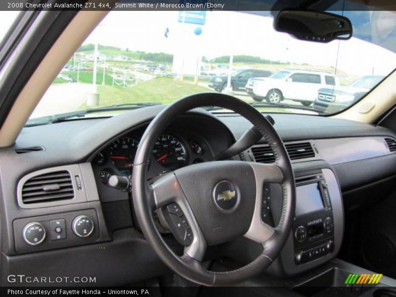 Summit White / Morocco Brown/Ebony 2008 Chevrolet Avalanche Z71 4x4