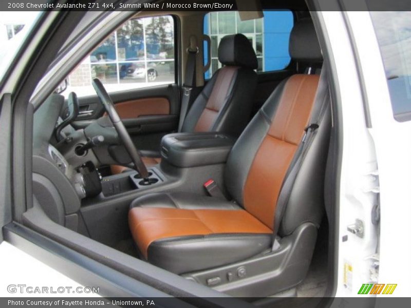 Summit White / Morocco Brown/Ebony 2008 Chevrolet Avalanche Z71 4x4
