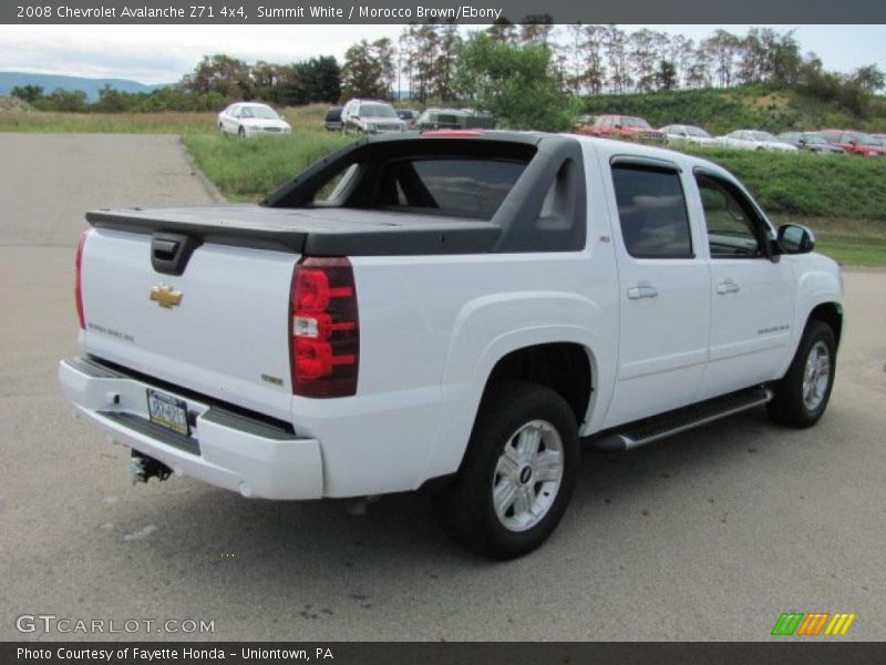 Summit White / Morocco Brown/Ebony 2008 Chevrolet Avalanche Z71 4x4