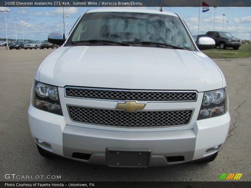 Summit White / Morocco Brown/Ebony 2008 Chevrolet Avalanche Z71 4x4