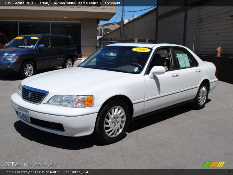 Cayman White Pearl Metallic / Parchment 1998 Acura RL 3.5 Sedan