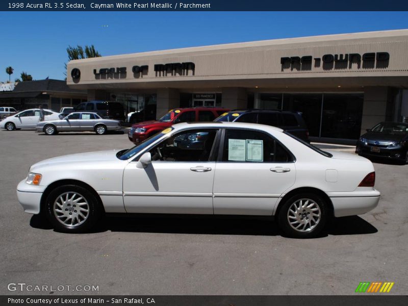 Cayman White Pearl Metallic / Parchment 1998 Acura RL 3.5 Sedan