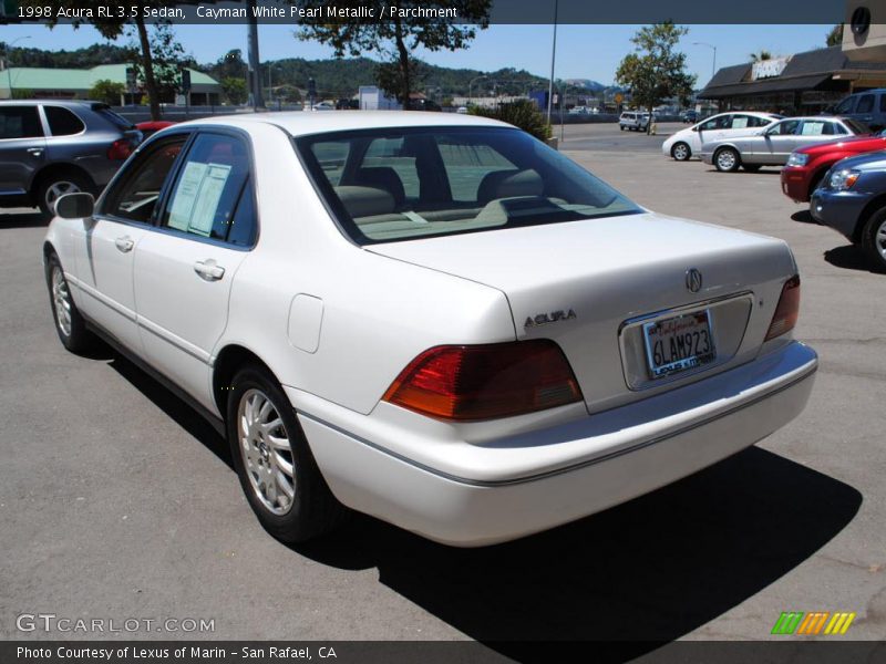 Cayman White Pearl Metallic / Parchment 1998 Acura RL 3.5 Sedan