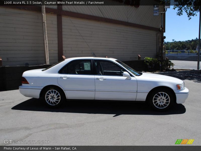 Cayman White Pearl Metallic / Parchment 1998 Acura RL 3.5 Sedan