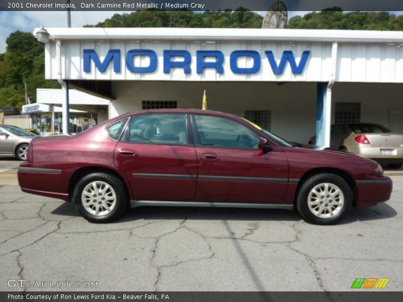 Dark Carmine Red Metallic / Medium Gray 2001 Chevrolet Impala