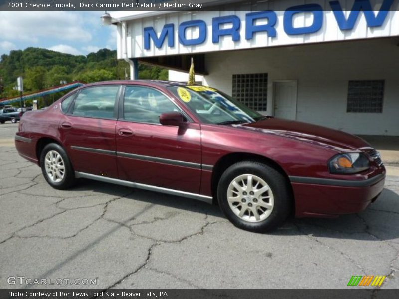 Dark Carmine Red Metallic / Medium Gray 2001 Chevrolet Impala