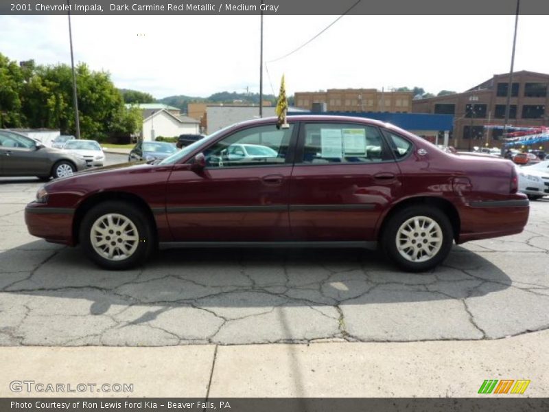 Dark Carmine Red Metallic / Medium Gray 2001 Chevrolet Impala