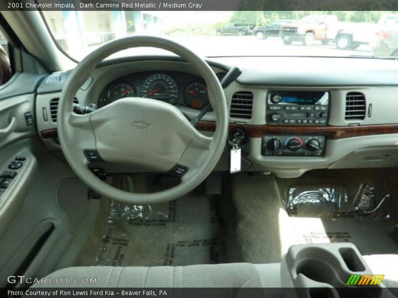 Dark Carmine Red Metallic / Medium Gray 2001 Chevrolet Impala