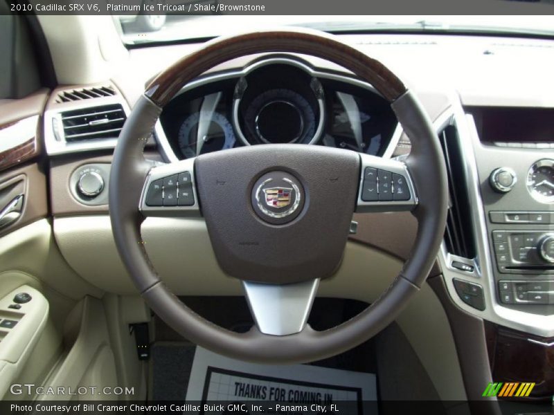 Platinum Ice Tricoat / Shale/Brownstone 2010 Cadillac SRX V6