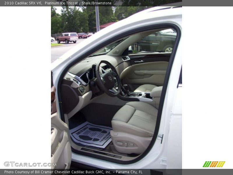 Platinum Ice Tricoat / Shale/Brownstone 2010 Cadillac SRX V6