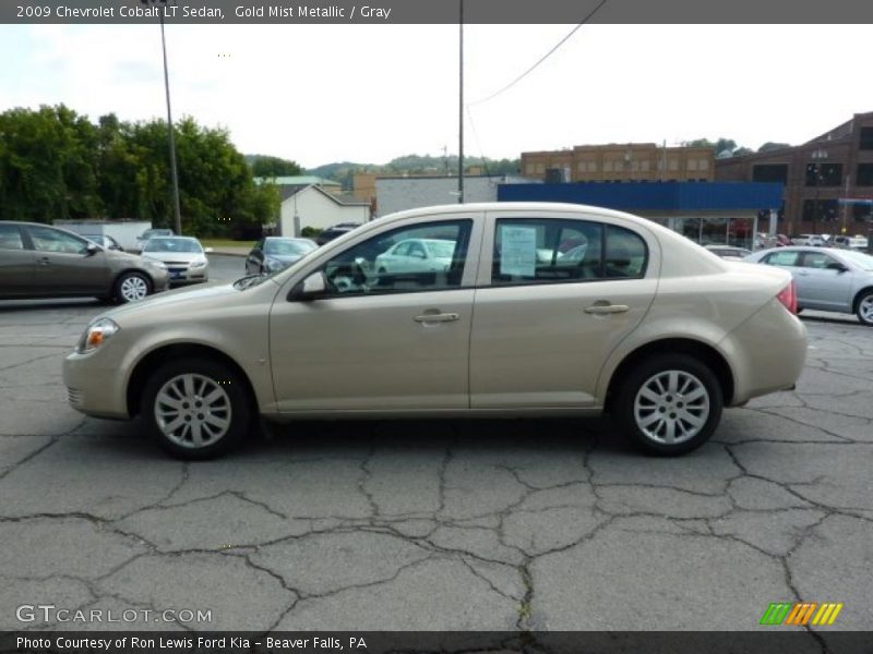 Gold Mist Metallic / Gray 2009 Chevrolet Cobalt LT Sedan