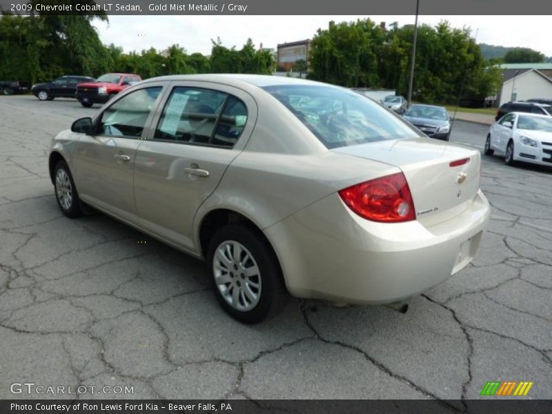 Gold Mist Metallic / Gray 2009 Chevrolet Cobalt LT Sedan