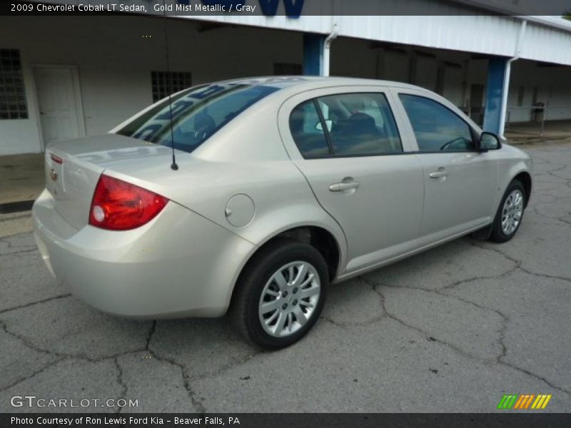 Gold Mist Metallic / Gray 2009 Chevrolet Cobalt LT Sedan