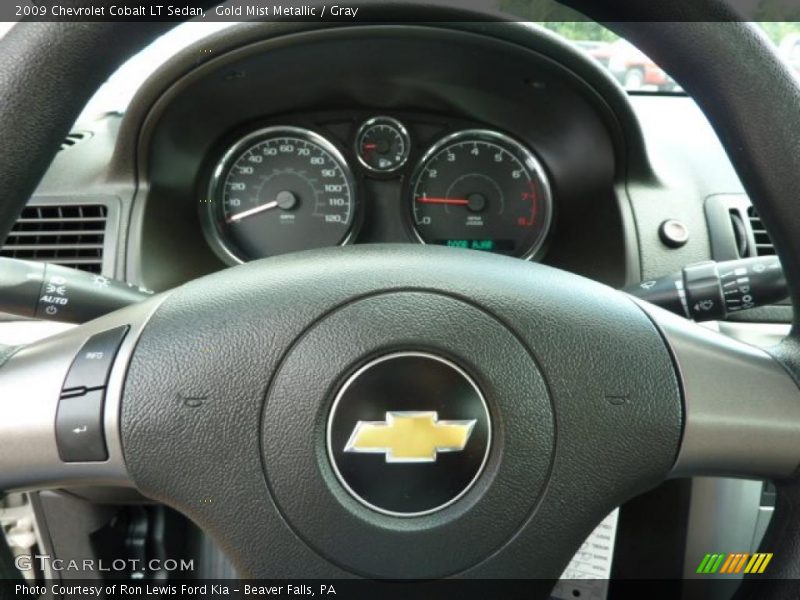 Gold Mist Metallic / Gray 2009 Chevrolet Cobalt LT Sedan