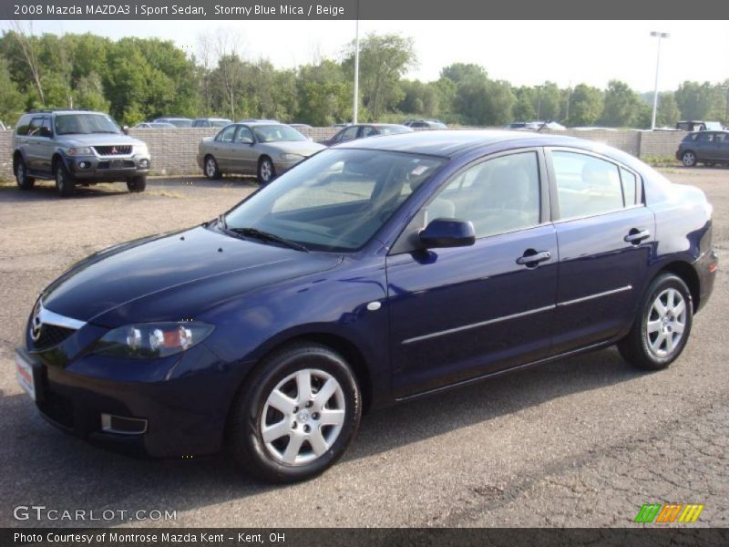 Stormy Blue Mica / Beige 2008 Mazda MAZDA3 i Sport Sedan
