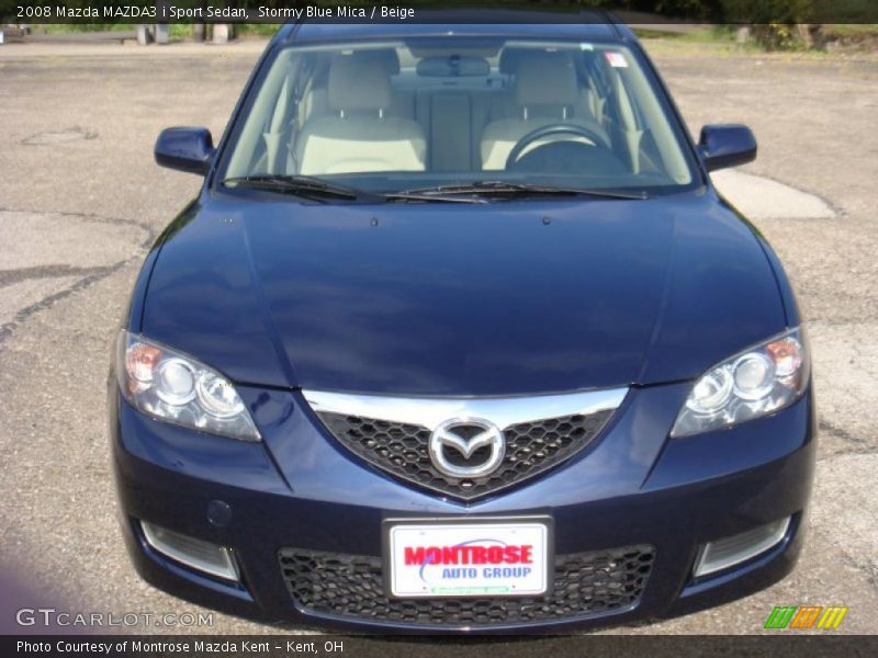Stormy Blue Mica / Beige 2008 Mazda MAZDA3 i Sport Sedan