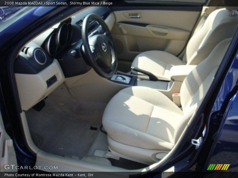 Stormy Blue Mica / Beige 2008 Mazda MAZDA3 i Sport Sedan