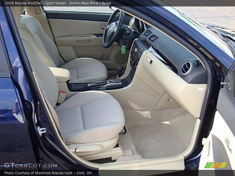 Stormy Blue Mica / Beige 2008 Mazda MAZDA3 i Sport Sedan