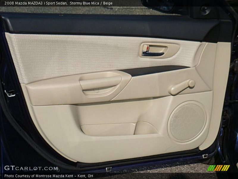 Stormy Blue Mica / Beige 2008 Mazda MAZDA3 i Sport Sedan